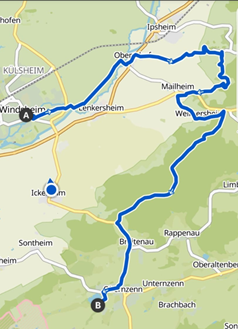 Tour ,,Ipsheimer Weinberge und Obernzenner See“