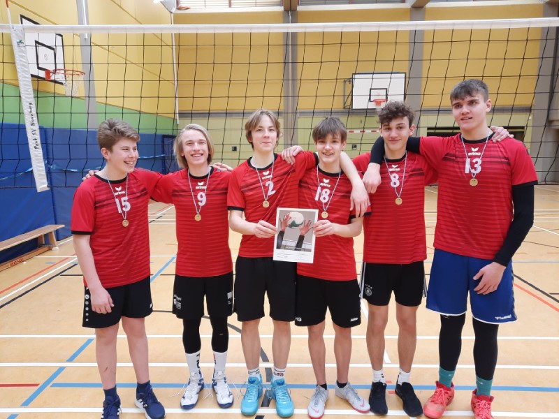 Mannschaftsfoto der Steller Volleys Jungen II Web quer